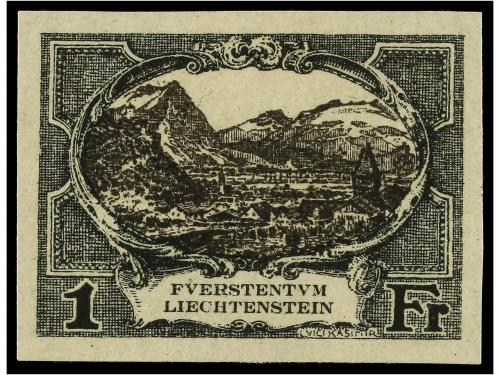 (*) LIECHTENSTEIN. 1921. FOUR Imperforate PROOFS different c