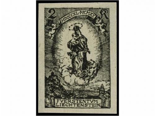 (*) LIECHTENSTEIN. 1921. 80 He. and 2 Kr. black. Imperforate