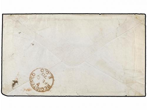 ✉ SANTA HELENA. 1870. Registered cover to LONDON franked by 