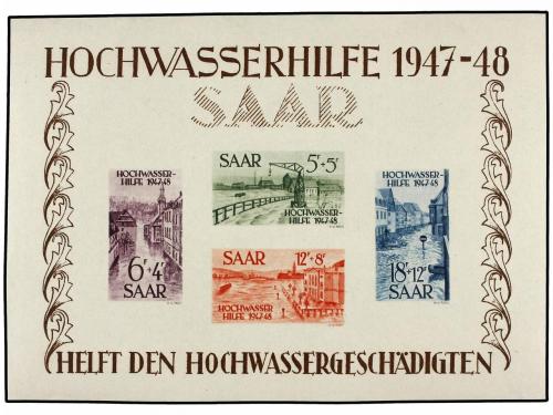 ** SARRE. 1947. SOUVENIR SHEETS, never hinged. 1.500&euro;. 