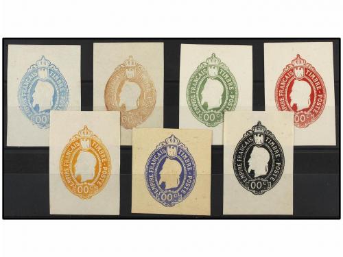 FRANCIA. 1860. PROYECTO RENARD PARA SOBRES. Conjunto de 7 va