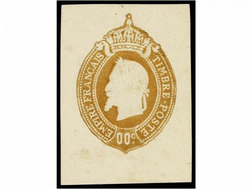 FRANCIA. 1860. PROYECTO RENARD PARA SOBRES. Conjunto de 4 va