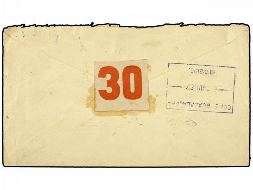 ¿ MEXICO. Sc. 174 (10). 1887. Sobre circulado a GUADALAJARA