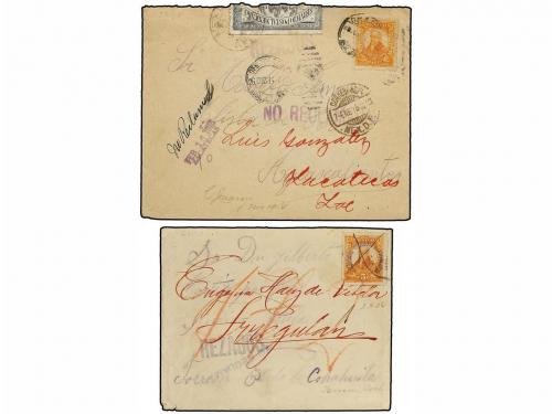 ✉ MEXICO. 1914-15. GUERRA CIVIL. 4 cartas con diversos franq