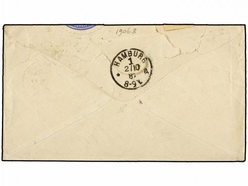 ✉ CHILE. Sc. 29. 1887. VALPARAÍSO a HAMBURGO. 10 ctvos. nara