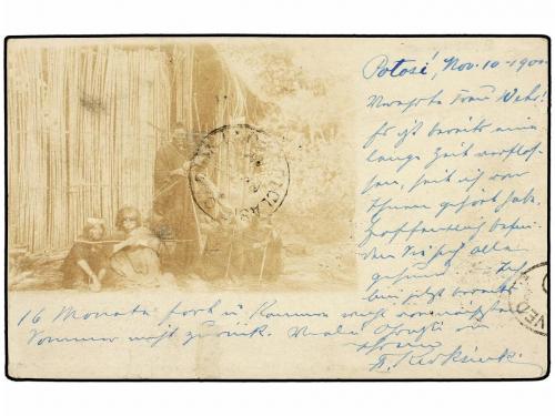 ✉ BOLIVIA. 1900. POTOSÍ a U.S.A. Entero Postal de 2 ctvos. a