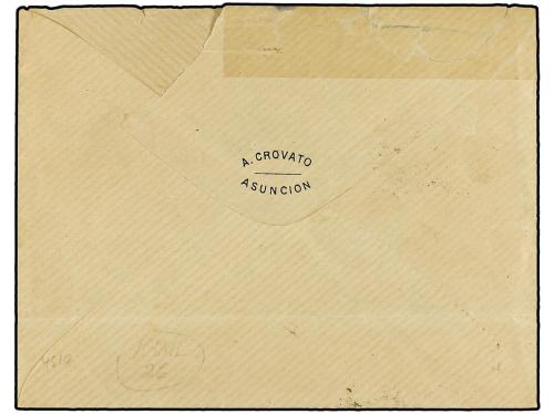 ✉ PARAGUAY. Sc. 12. 1881. ASUNCIÓN a PARAGUARI. 5 ctvos. cas