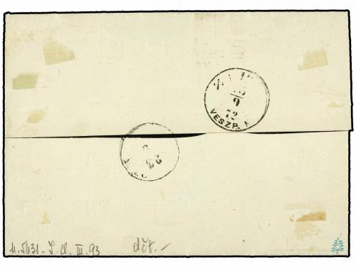 ✉ HUNGRIA. Mi. 8. 1872. GYÖR RAAB to FIREZEN. 2 kr. yellow o