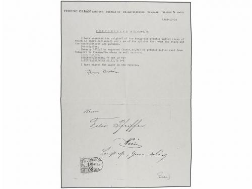 ✉ HUNGRIA. Mi. 8. 1872. BUDAPEST to WIEN. 2 kr. yellow lemon