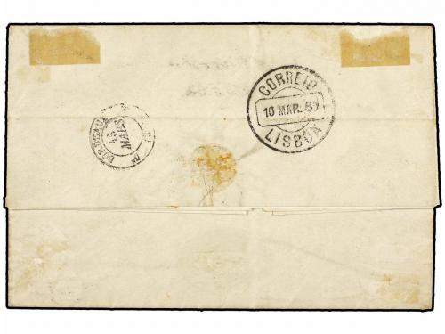 ✉ PORTUGAL: MADEIRA. Af. 28. 1880. FUNCHAL a FRANCIA. 50 rei