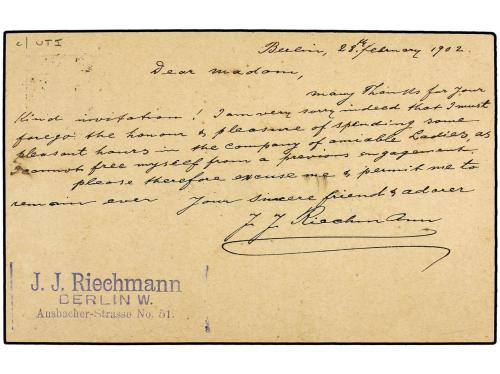✉ TAILANDIA. 1894. 4a. carmine on buff postal stationery car