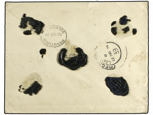 ✉ SUECIA. 1921. STOCKHOLM to LONDON. 30 ore and 1 kr. INSURE