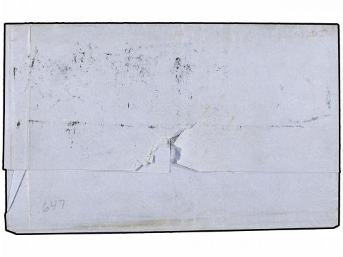 ✉ MEXICO. Sc. 7, 8 (3). 1862. MÉXICO a PUEBLA. 1 real negro 