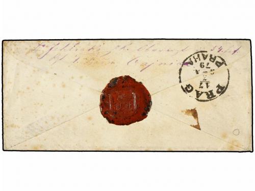 ¿ BOSNIA-HERZEGOVINA. 1879. CAJNICA to PRAG envelope with K.