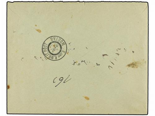 ✉ BOSNIA-HERZEGOVINA. 1903. SARAJEVO to MOSTAR. 35 h. ultram