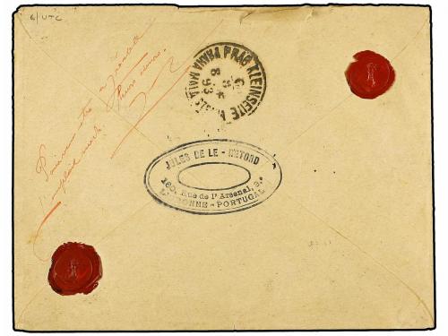 ✉ PORTUGAL. Af. 68 (2), 71, 81, 82. 1893. LISBOA a PRAGA. En