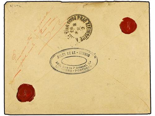✉ PORTUGAL. Af. 68 (2), 71, 81, 82. 1893. LISBOA a PRAGA. En