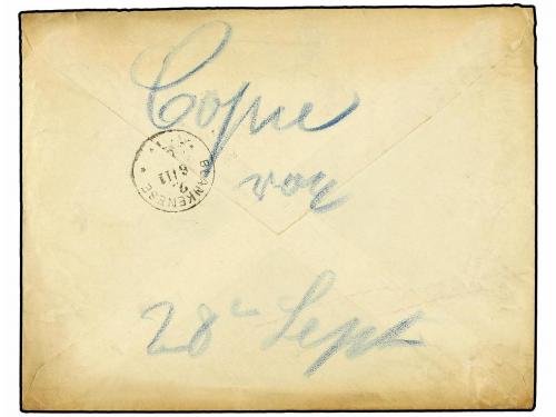 ✉ BRASIL. 1880. PERNAMBUCO a HAMBURGO. 200 reis negro, al do