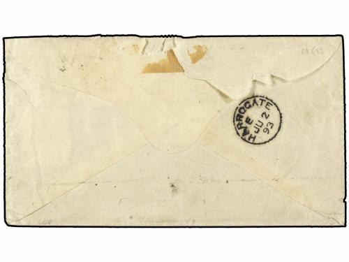 ¿ SANTA HELENA. 1893. ST. HELENA to ENGLAND. Envelope franke