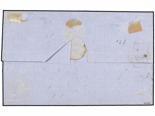 ✉ CHILE. Sc. 14. 1864. SANTIAGO a VALPARAISO. 5 cts. rojo, m