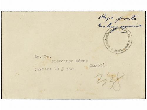 ¿ COLOMBIA. 1900-1930. Conjunto de 15 cartas con marcas NO H