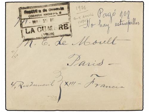 ¿ COLOMBIA. 1900-1930. Conjunto de 15 cartas con marcas NO H