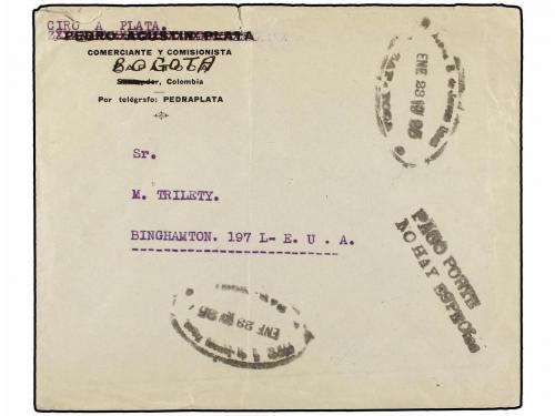 ¿ COLOMBIA. 1900-1930. Conjunto de 15 cartas con marcas NO H