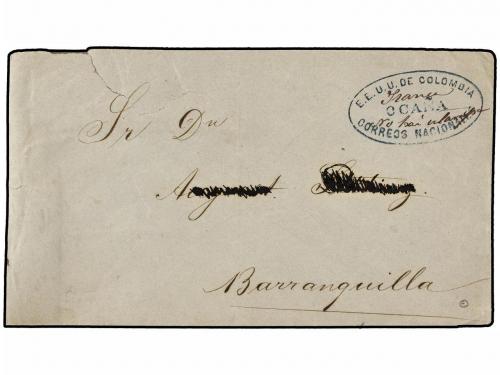 ¿ COLOMBIA. 1900-1930. Conjunto de 15 cartas con marcas NO H