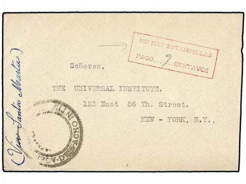 ¿ COLOMBIA. 1900-1930. Conjunto de 15 cartas con marcas NO H