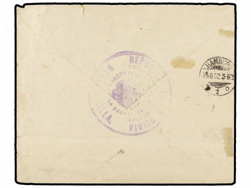 ✉ COLOMBIA. 1902. BARRANQUILLA a HAMBURGO. Marca NO HAY ESTA