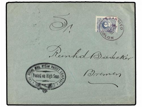 ✉ PANAMA. 1907-1930. Cuatro cartas circuladas desde COLOMBIA