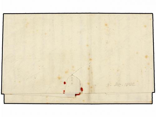 ¿ COLOMBIA. 1842 (3 Diciembre). BUGA a BOGOTÁ. Marca REP. DE