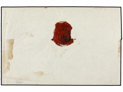 ✉ COLOMBIA. (1825 CA.). Envuelta circulada a BOGOTÁ, marca R