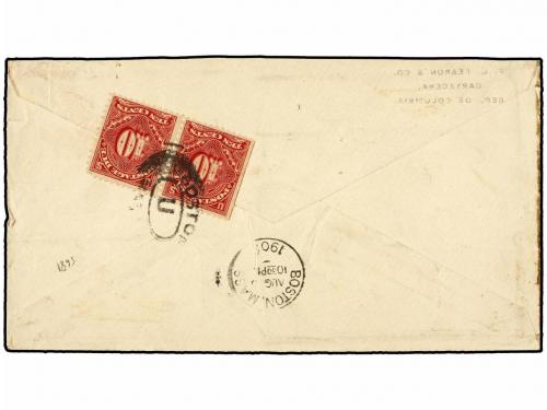 ✉ COLOMBIA. Sc. 163 (4). 1903. CARTAGENA a BOSTON (Usa). 5 c