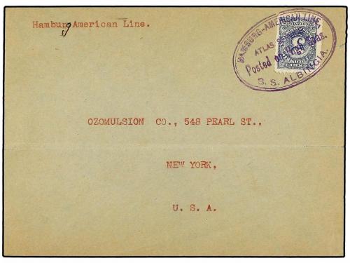 ✉ COLOMBIA. 1907-14. COMPAÑÍA H.A.P.A.G. HAMBURG-AMERIKA LIN