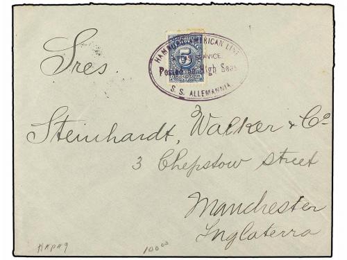 ✉ COLOMBIA. 1907-14. COMPAÑÍA H.A.P.A.G. HAMBURG-AMERIKA LIN