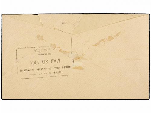 ¿ COLOMBIA. 1904. ZAPATOCA a BOGOTÁ. Manuscrito "No hay esta