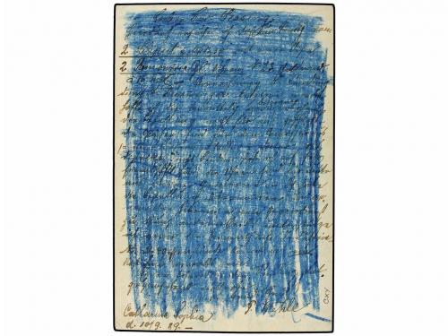 ✉ SURINAM. 1889. PARAMARIBO to GERMANY. 5 cts. lilac card up