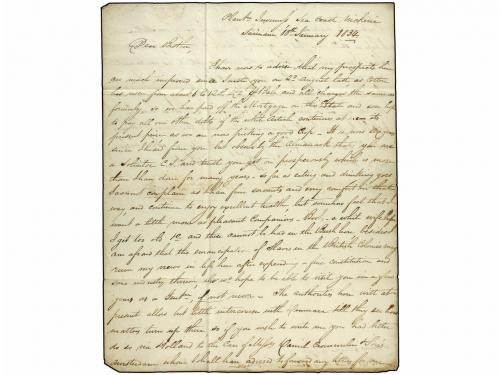 ✉ SURINAM. 1834. SURINAM to EDIMBURG. Complete letter datali