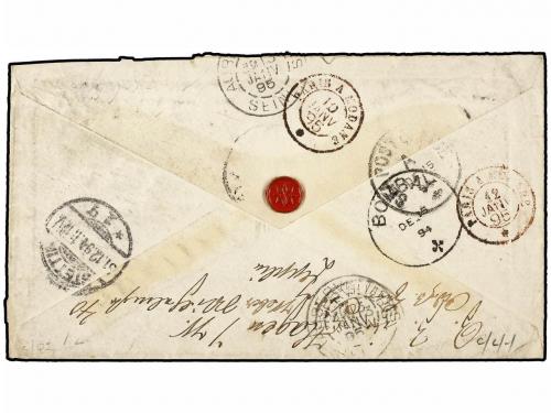 ✉ BIRMANIA. 1895. RANGOON to STETTIN (Germany). 2 anna orang