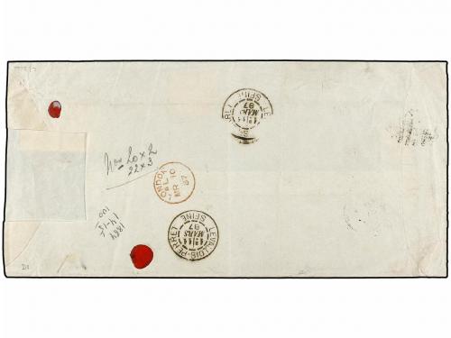 ✉ NIGERIA. Sg. 23 (2), 24 (3). 1887. LAGOS to FRANCIA.2 p. g