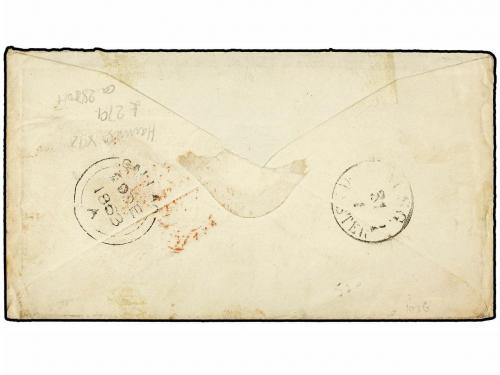 ✉ PERU. 1863. CALLAO to MUNSTER (Prusia). Marca PAID/AT/CALL