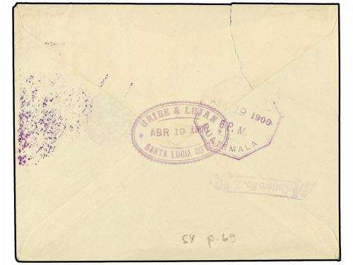 ✉ GUATEMALA. Sc. 97, 98, 48. 1900. SANTA LUCIA a GUATEMALA. 