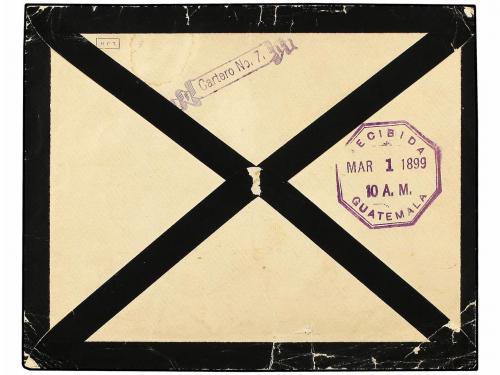 ✉ GUATEMALA. 1899. CUAJINIQUILAPE a GUATEMALA. 1 ctvo. s. 5 