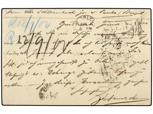 ✉ GUATEMALA. Sc. 44. 1900. GUATEMALA a SAO PAULO (Brasil). E