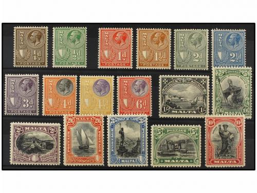 **/* MALTA. Sg. 157/72. 1926. Complete set, light hinged. St