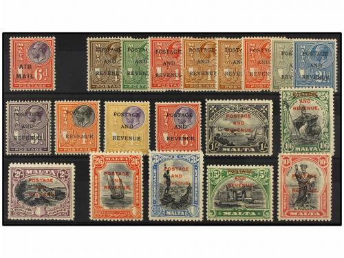 * MALTA. Sg. 174/92. 1928. Complete set. Light hinged. Stanl