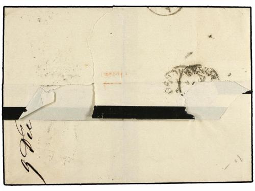 ✉ LEVANTE. 1869. SMYRNA a GENOVA (Italia). 40 cts. naranja (