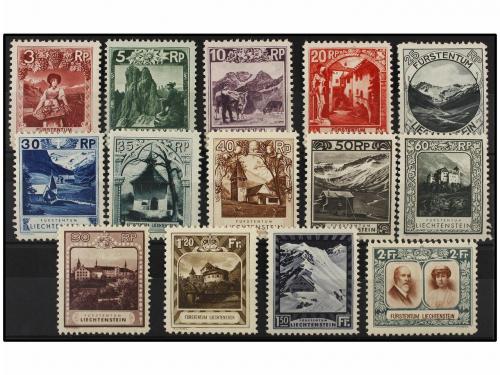 * LIECHTENSTEIN. Mi. 94/107. 1930-31. Complete set, light hi