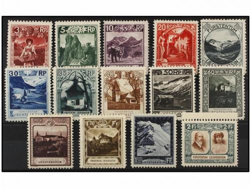 * LIECHTENSTEIN. Mi. 94/107. 1930. Complete set, light hinge